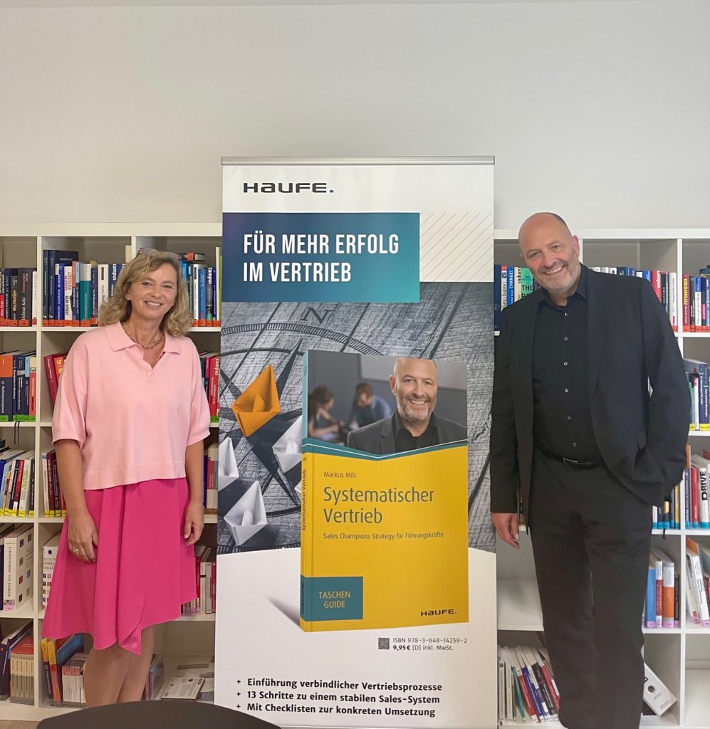 Heike Drexel und Sachbuch- Autor und Unternehmensberater Markus Milz in Köln.